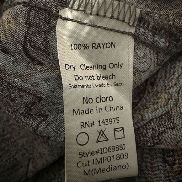 Millibon USA Boho Tunic Dress Size M NWT Paisley Floral Print - Picture 8 of 8